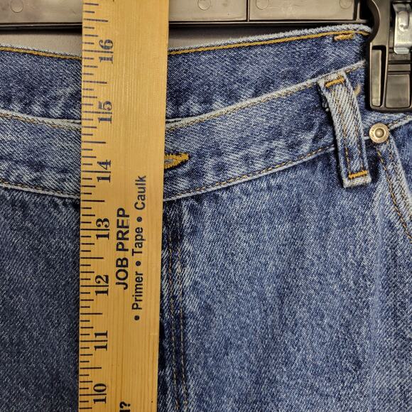 Wrangler Straight Leg Jeans Mens 42" x 30" Blue Medium Wash Pockets High-Rise - Picture 8 of 11